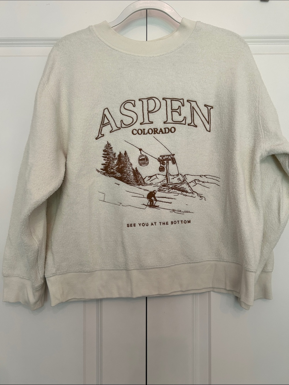 Universal Thread Crewneck Sweatshirt with Brown Aspen Graphic